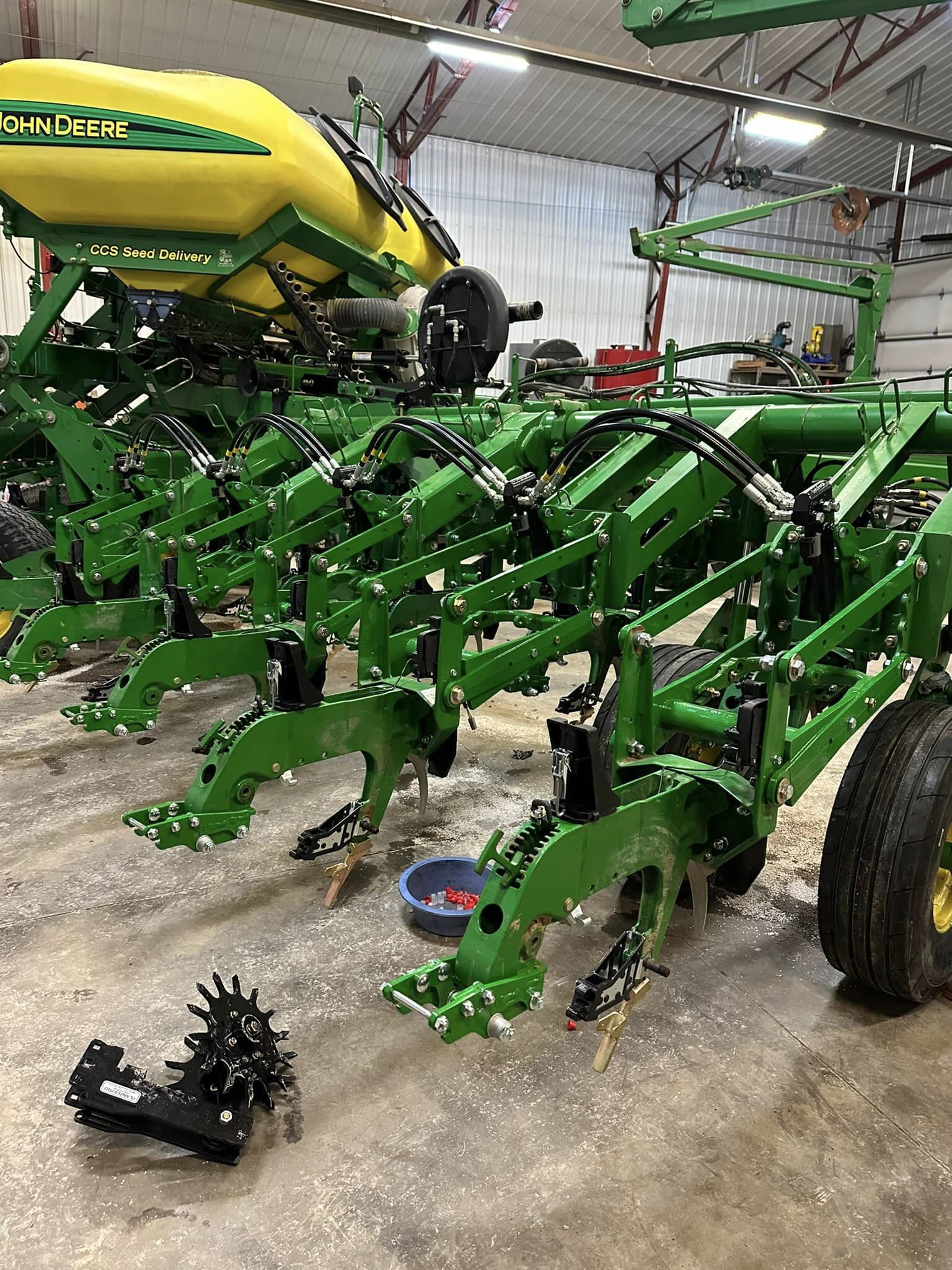 picture of planter getting worked on